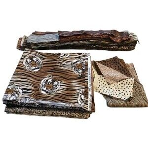Wild African Animals Skin Print Quilt Fabric Debbie Mumm Timeless Lot Tiger Cats